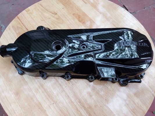 in chuyển nước, sơn nhúng vỏ nhựa xe Airblade vân carbon
