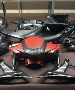 Trước và sau khi nhúng sơn vân Carbon vỏ nhựa xe máy Airblade