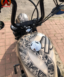 Nhận sơn nhúng carbon, sơn in chuyển nước trên xe máy Harley