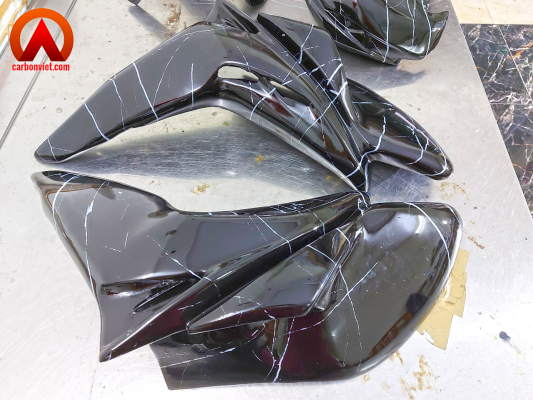 In chuyển nước, sơn nhúng Carbon vỏ xe máy PKL Liên hệ: 0973581102